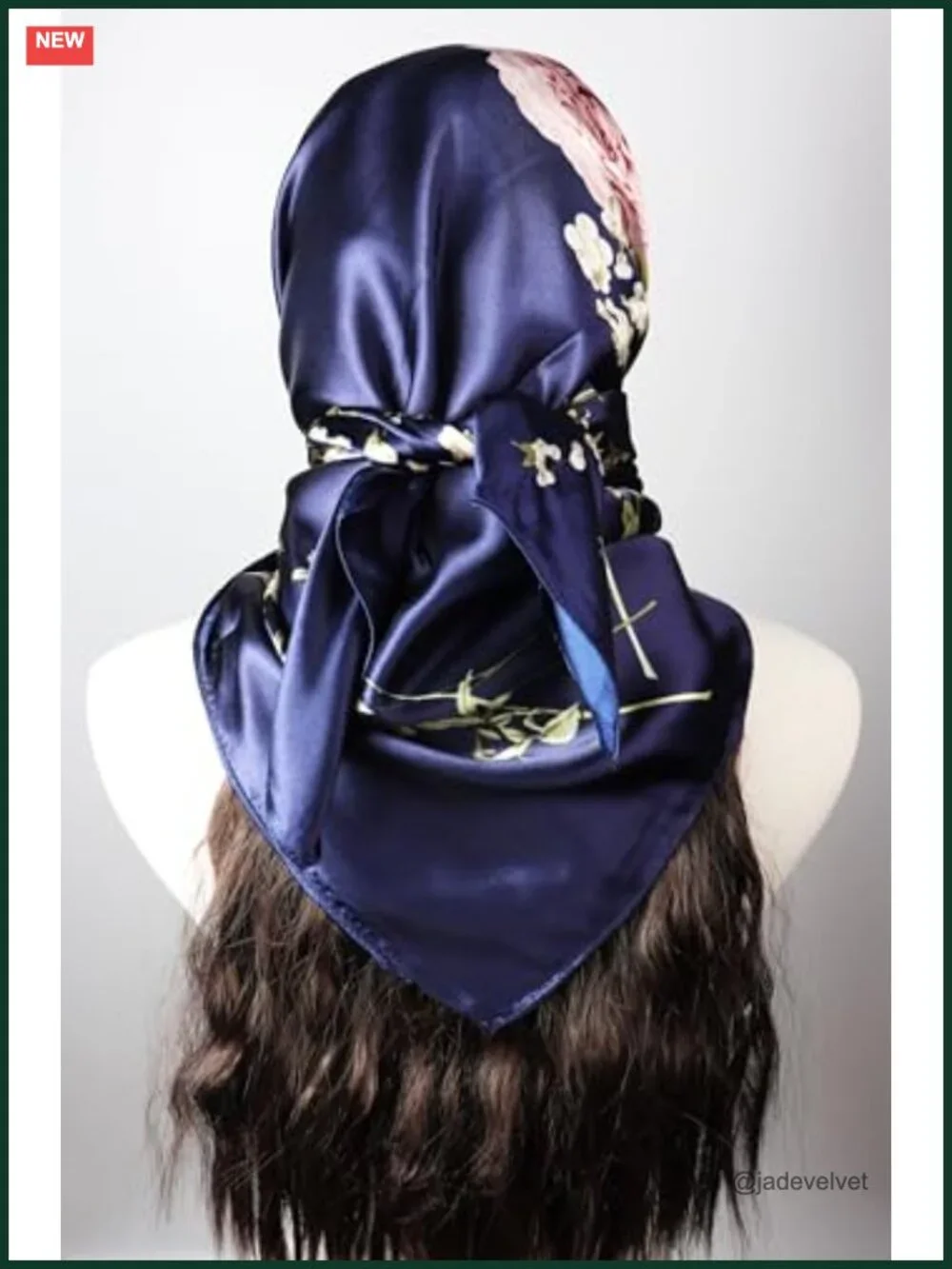 Silk Feel Satin Head Scarf for Women, Large Square Hair Wrap, Bandana Neck Scarf